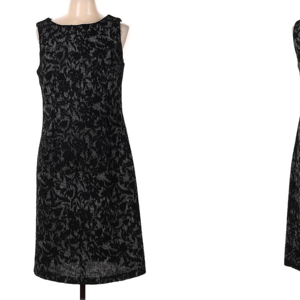 Coldwater Creek black jacquard cocktail sheath dress